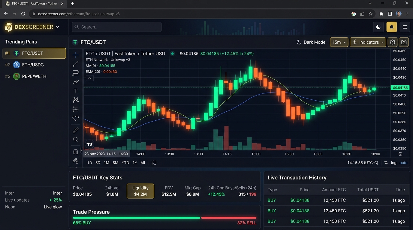 Dexscreener Preview Mockup